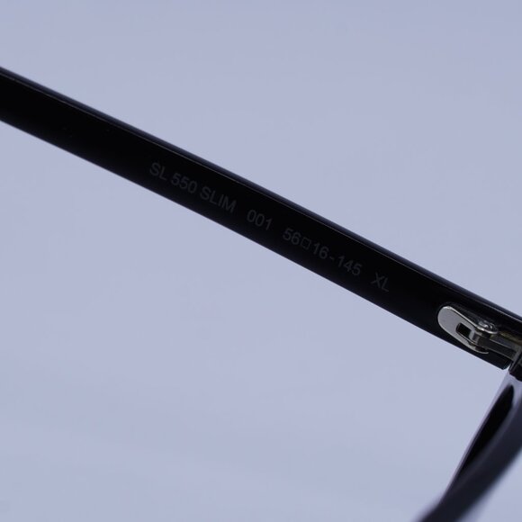 Saint Laurent SL550 SLIM 001 Sunglasses Black Cat Eye Frame, Black Lenses - Picture 6 of 11